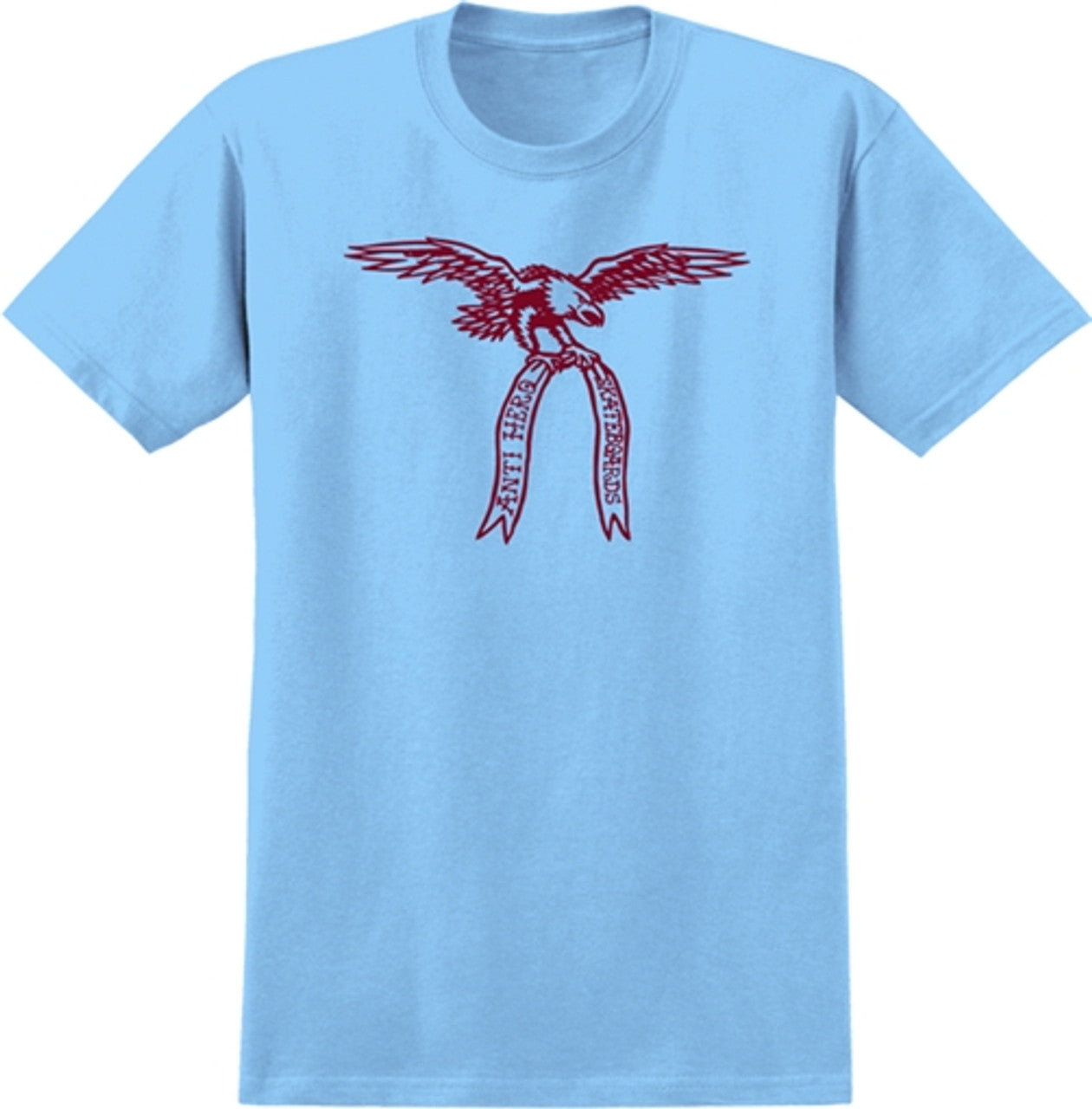 Anti Hero Tee Banner Eagle Carolina Blue Skateboard T Shirt