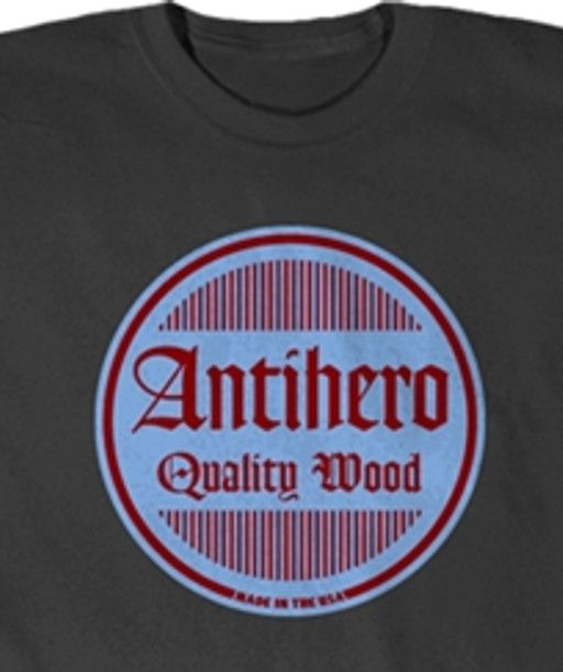 Anti Hero Tee Quality Circle Charcoal Skateboard T-Shirt