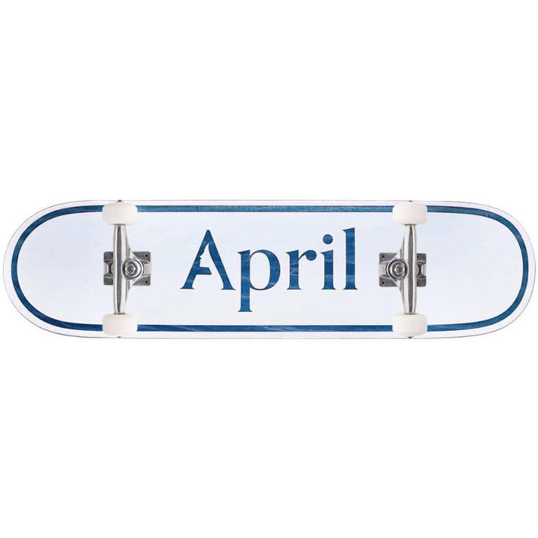 April Skateboards Complete OG Logo Blue 7.25" Mini Skateboard
