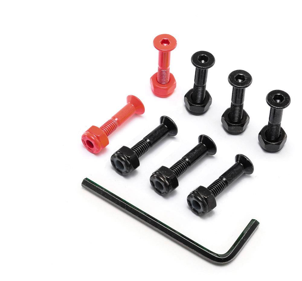 Dynamite Forever Bolts Stealth Low Pro 7/8" Red Heads - Pro Skateboard Hardware