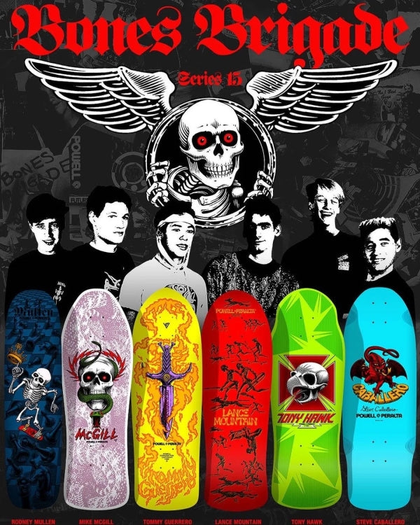 Powell Peralta Deck Bones Brigade Series 15 Tony Hawk Reissue 10.38"