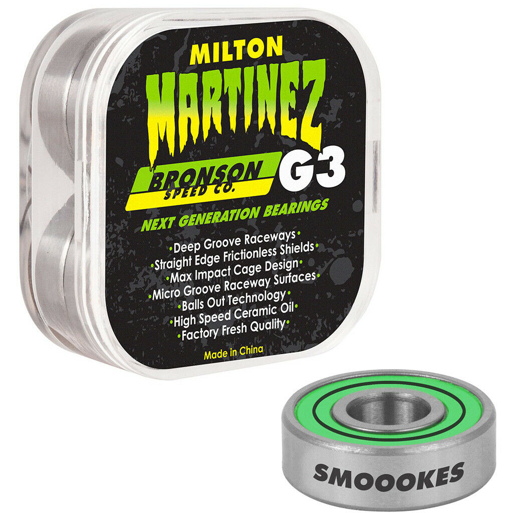Bronson Bearings G3 Milton Martinez Pro Next Gen Skateboard Bearings