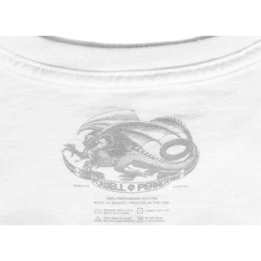 Powell Peralta Tee Cab Street Dragon White Reissue Skateboard T Shirt
