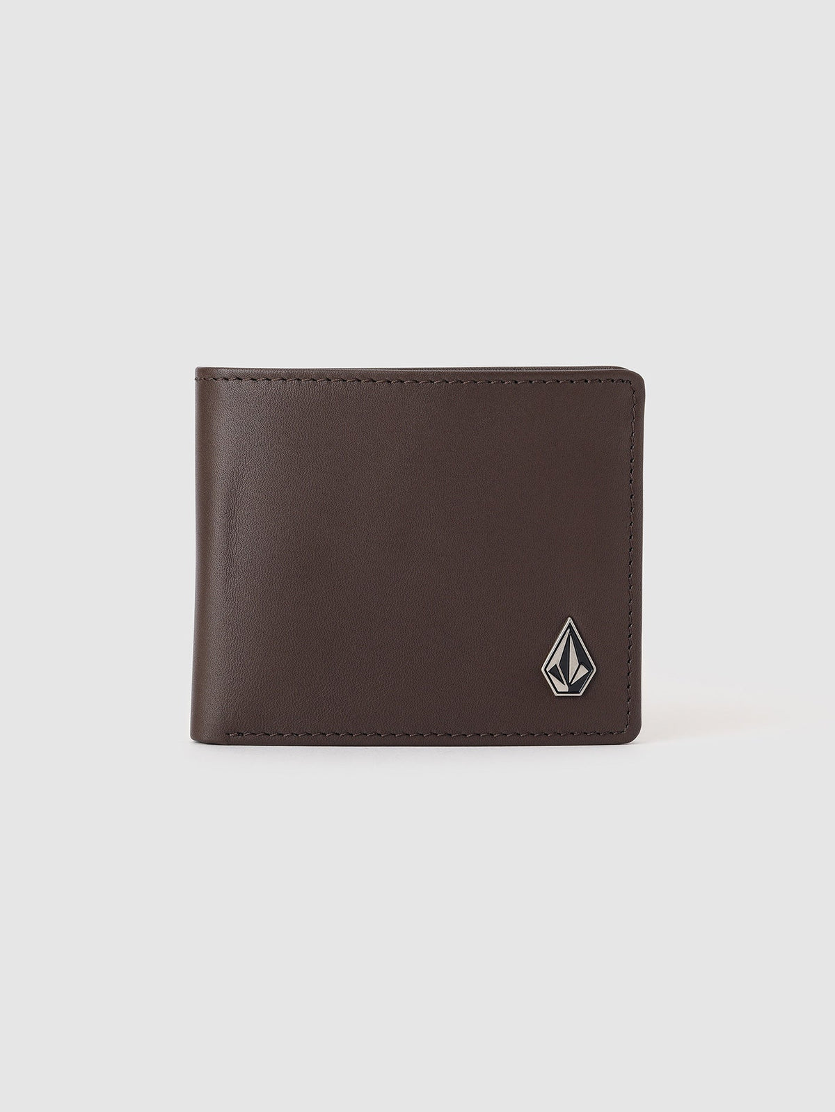 Volcom Wallet Single Stone Dark Brown Bi Fold Rfid Protection