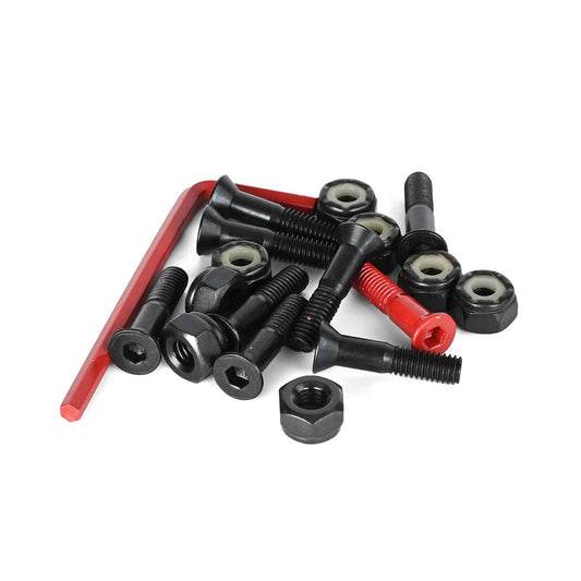 Element Bolts 1" Inch Black/Red Allen Key Skateboard Trucks Hardware