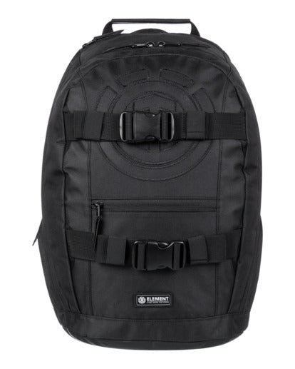 Element Backpack Mohave All Black Skateboard Straps 30L Skate Travel School Bag