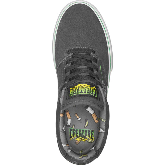 Emerica Shoes The Low Vulc x Creature Charcoal USA Skateboard Sneakers