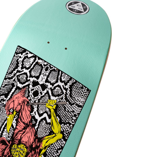 Welcome Skateboard Deck Twenty Eyes Teal 9.25" Boline Shape