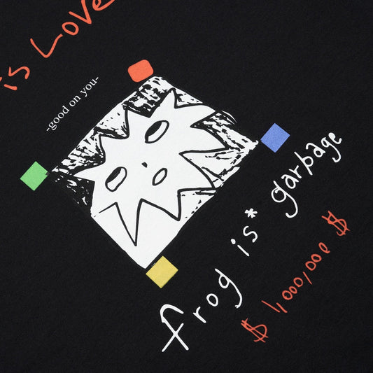 Frog Skateboards Crew Frog Is Garbage Crewneck Black Fleece Jumper