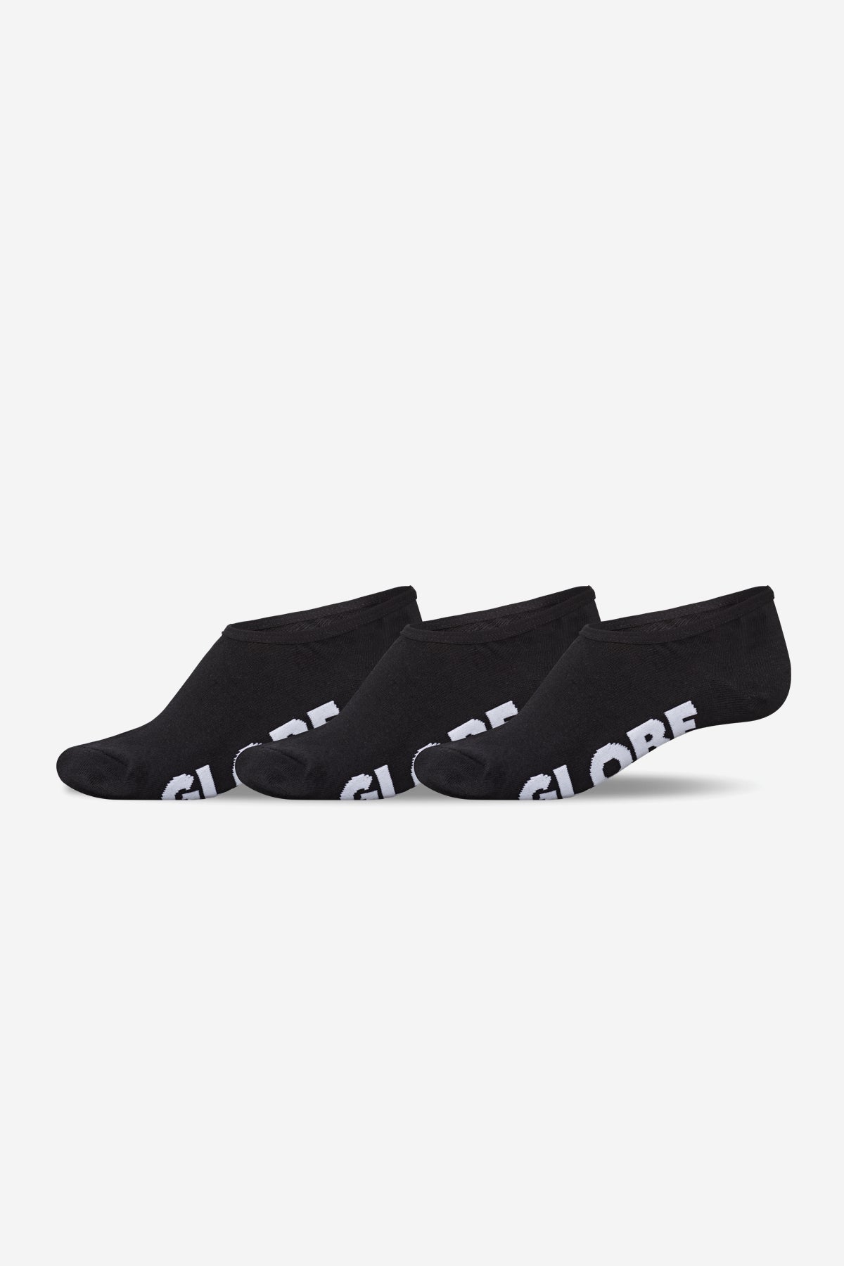 Globe Socks 3 Pack Low Impact Invisible No Show Black Size 7 11 Skateboard Sox