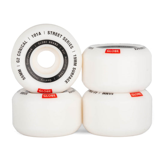 Globe Skateboard Wheels G2 Conical Street White/Essential 55mm