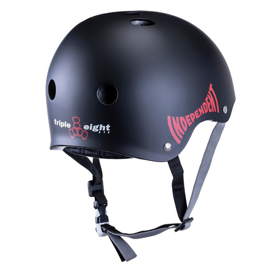 Triple 8 Helmet Certified Sweatsaver X Independent Trucks Edition Matte Black