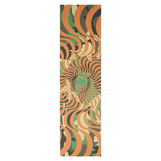 Spitfire Griptape Swirl Camo Orange Sheet Full Skateboard Deck Length Grip 9X33