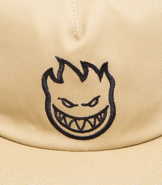 Spitfire Wheels Trucker Bighead Tan Black Snapback Cap Skateboard Hat