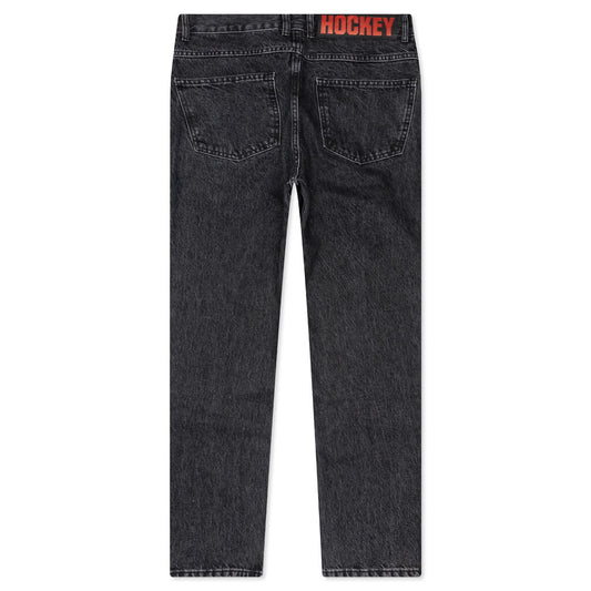 Hockey Jeans Double Knee Black Skateboard Pants