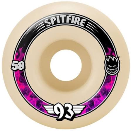 Spitfire Wheels F4 93D Radials 58mm Natural Formula Four Soft Sliders