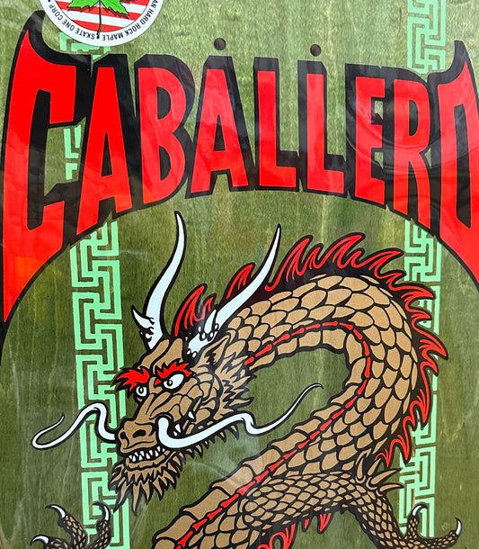 Powell Peralta Skateboard Deck Cab Chinese Dragon Sage Green 10" Reissue