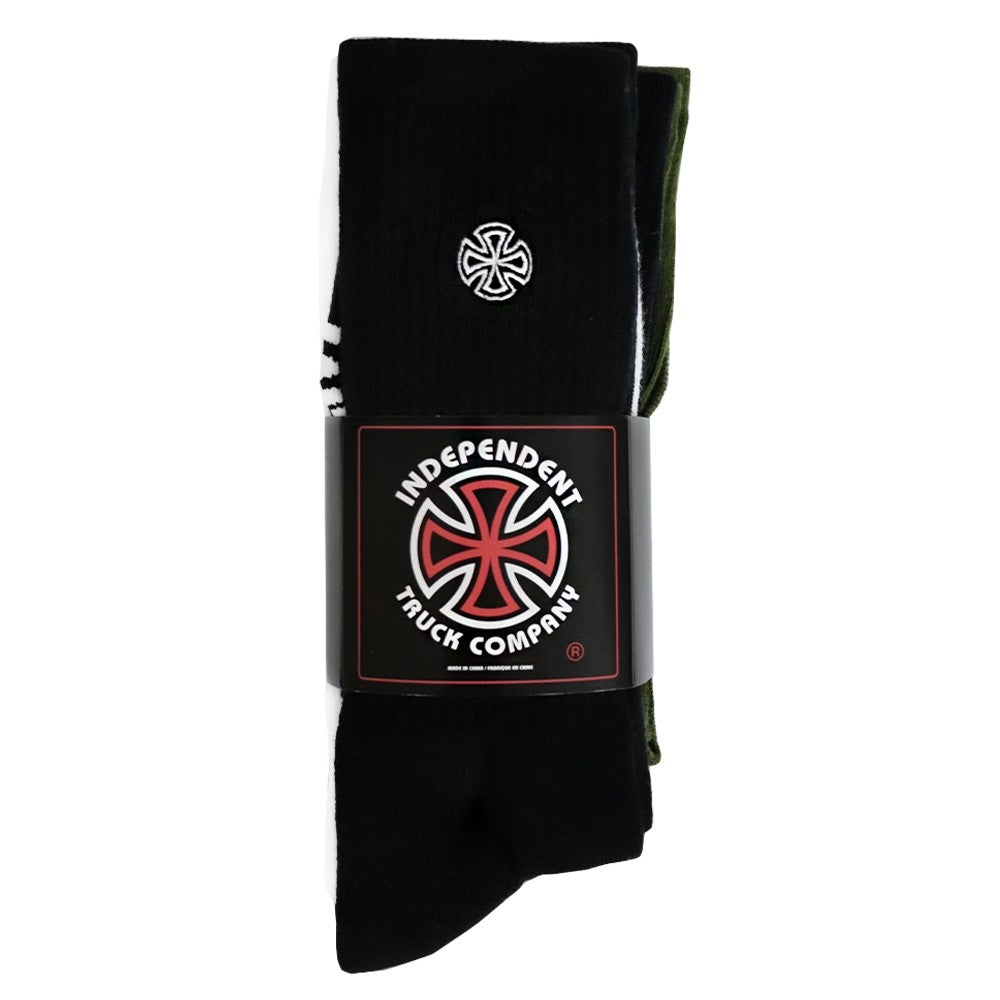 Indy Socks 4 Pack Cross Embroidery Crew Size 6 10 Skateboard Sox