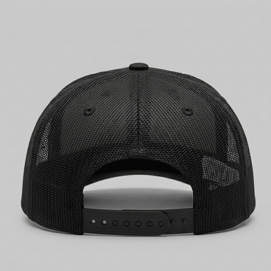 Kingpin Skate Supply Cap Mesh Trucker Retro Black Hat