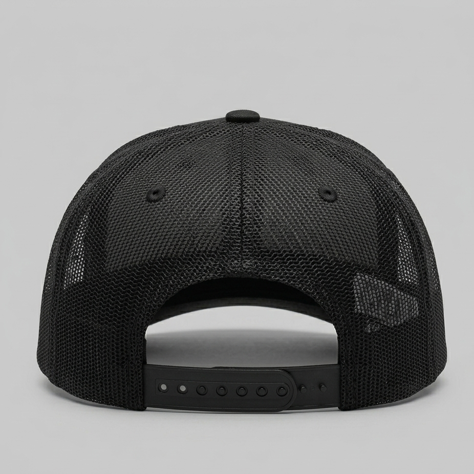 Kingpin Skate Supply Cap Mesh Trucker Retro Black Hat