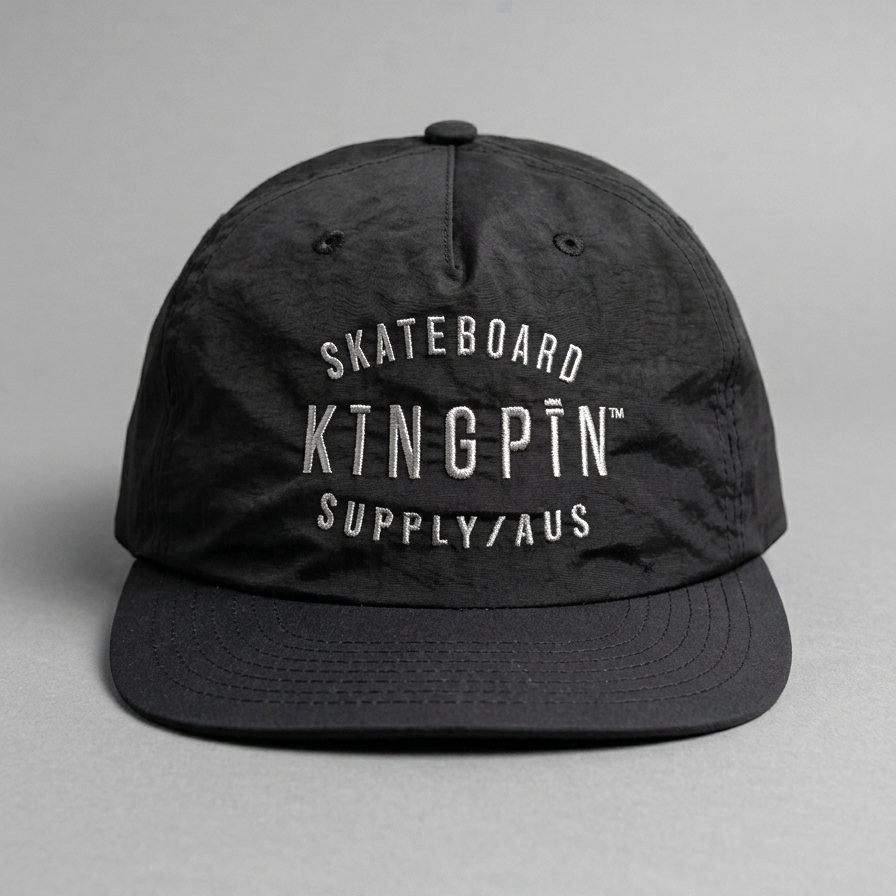 Kingpin Skate Supply Cap Sf Retro Black Quick Dry Snapback
