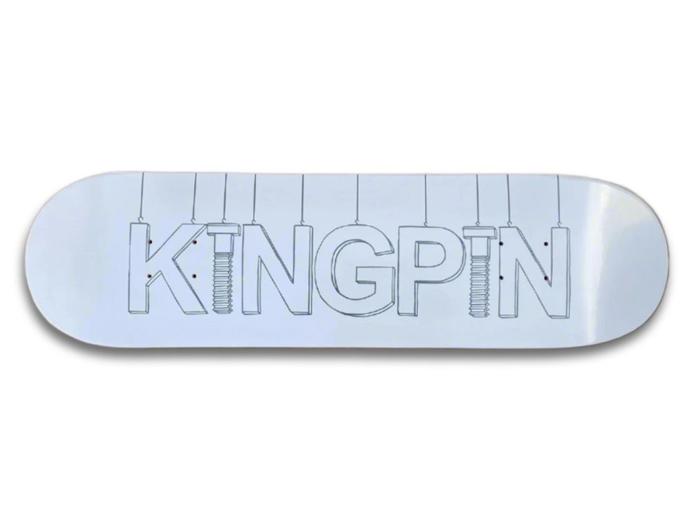 Kingpin Skate Supply Deck Letters White