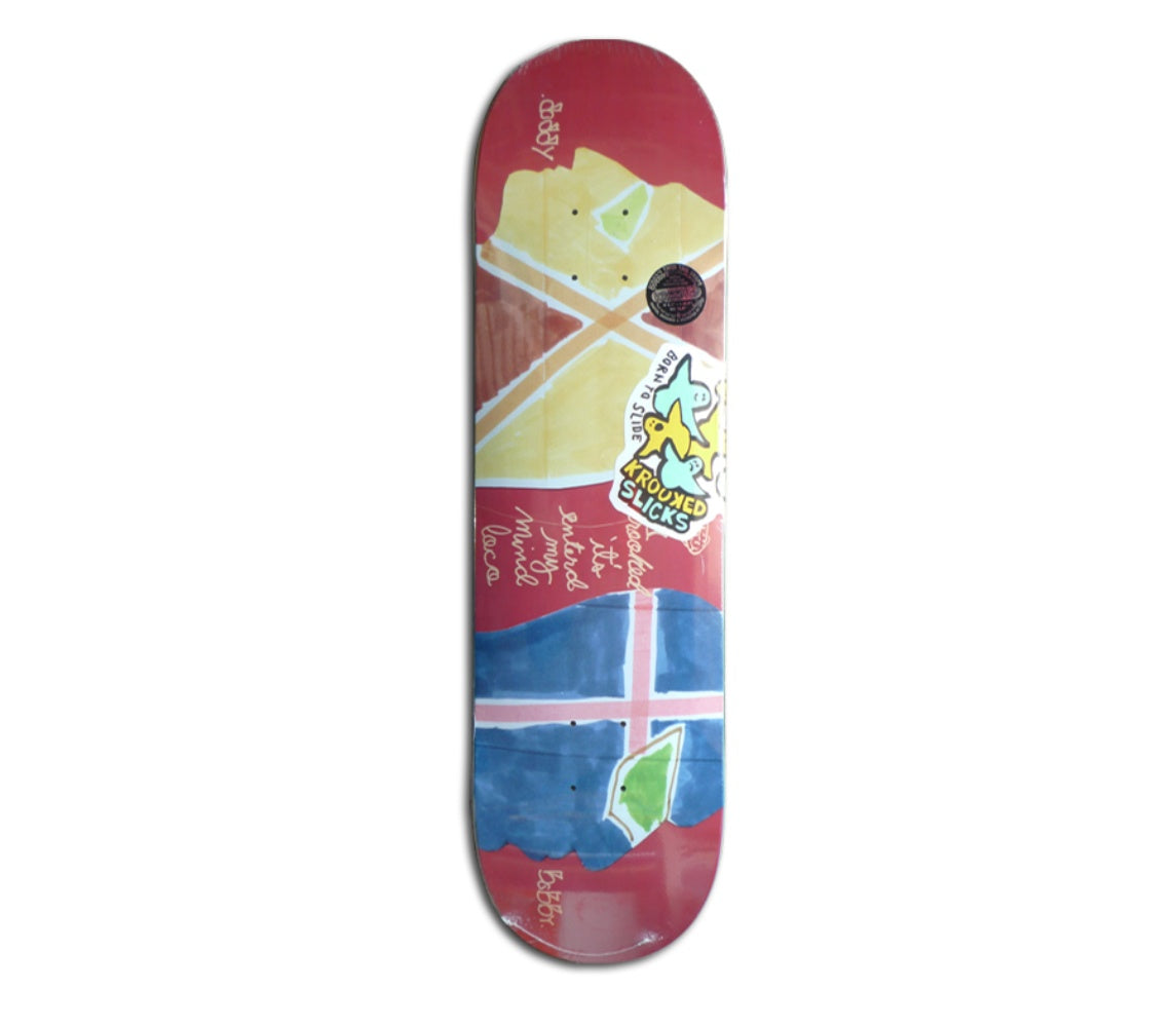 Krooked Skateboard Deck Worrest Loco Twin Tail Slick 8 38