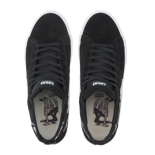 Lakai Shoes Newport Hi Black Mint Suede Usa Size Skateboard Sneakers