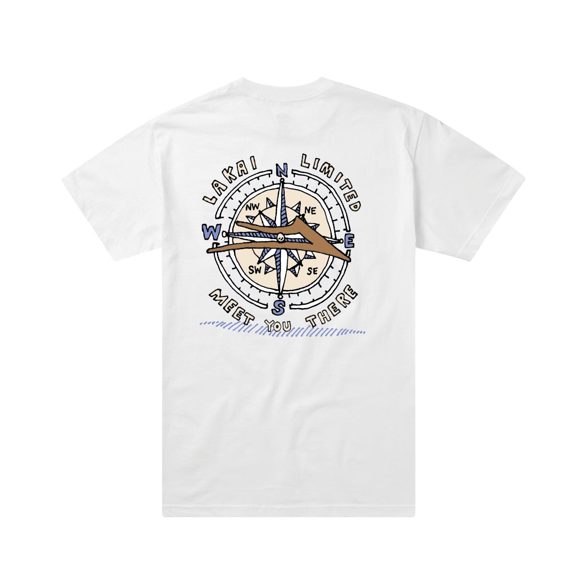 Lakai Shoes Tee Capps Compass White Mens Skateboard T Shirt