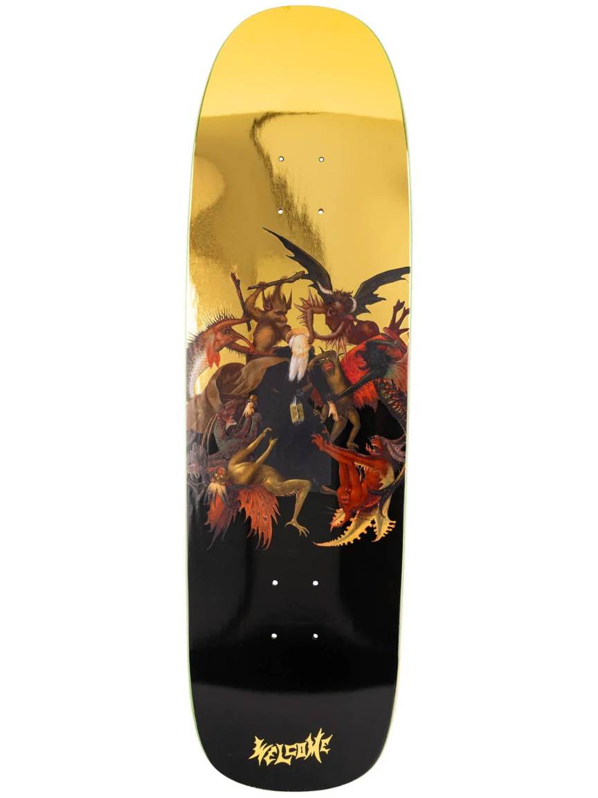 Welcome Skateboards Deck Torment Black Gold Foil 9 25 On Golem