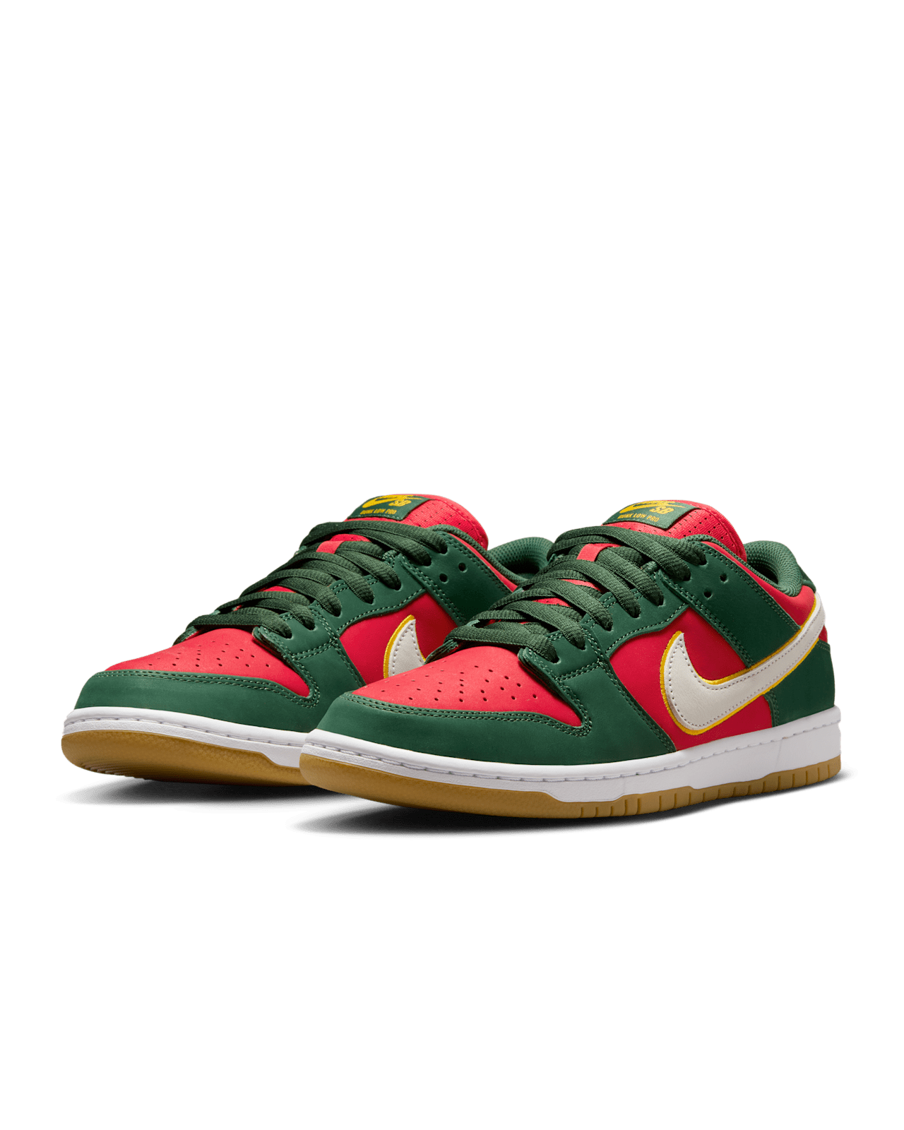 Nike Sb Dunk Low Fir And Fire Red Prm Us Size Shoes