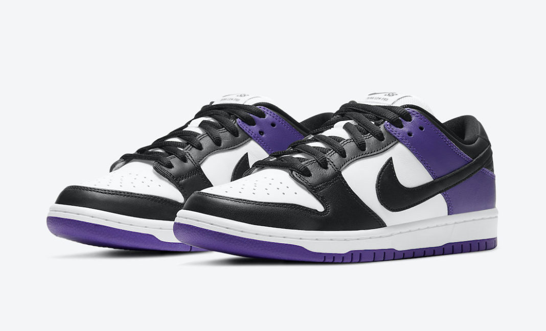 Nike Sb Shoes Dunk Low Pro Court Purple White Black Us Size Skateboard Sneakers