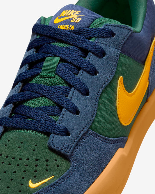 Nike SB Shoes Force 58 Midnight Navy University Gold US SIZE Skateboard Sneakers