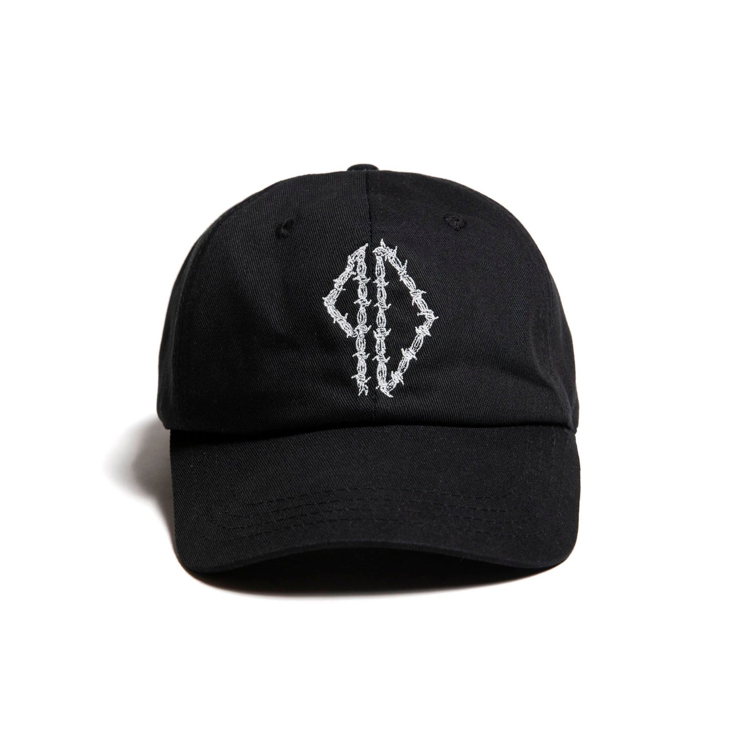 Piss Drunx X Lotties Cap Barbed Wire Logo Black Skateboard Dad Hat