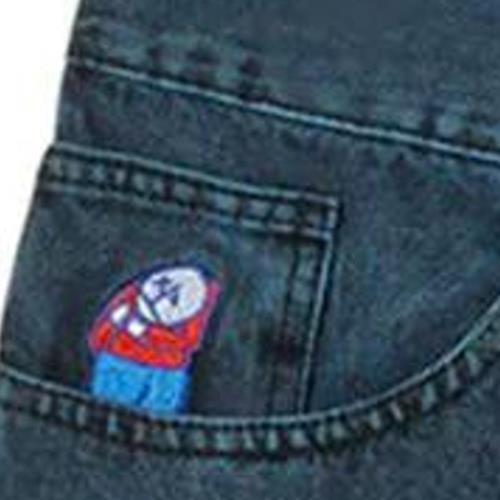 Polar Skate Co Pants Big Boy Jeans Cyan Black Baggy