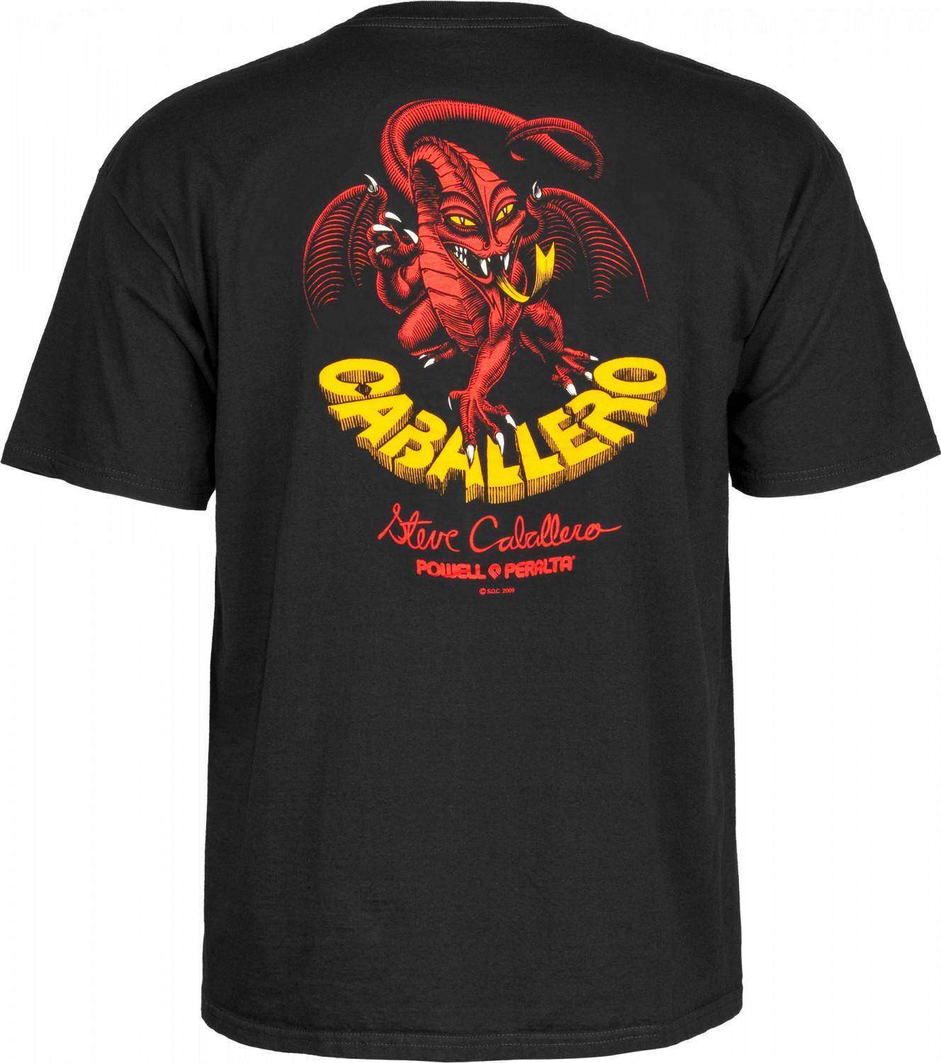 Powell Peralta Tee Cab Dragon II Black Bones Brigade Reissue T-Shirt