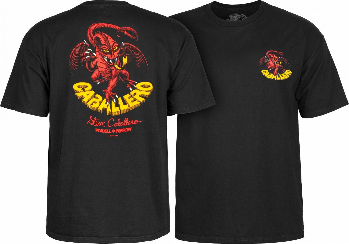 Powell Peralta Tee Steve Caballero Dragon Ii Black Reissue T Shirt