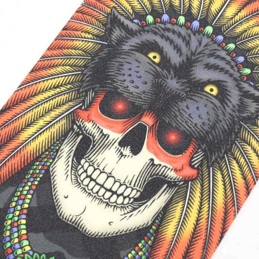 Powell Peralta Grip Tape Hoefler Skull White Full Deck Length Griptape 9x33"