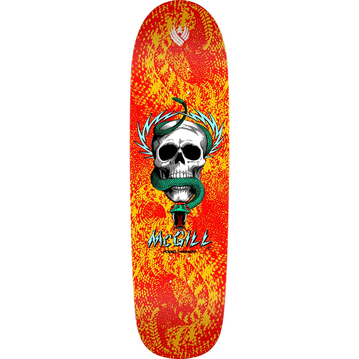 Powell Peralta Deck Flight Mike McGill Skull & Snake Yellow/Red 8.97" Shape 218