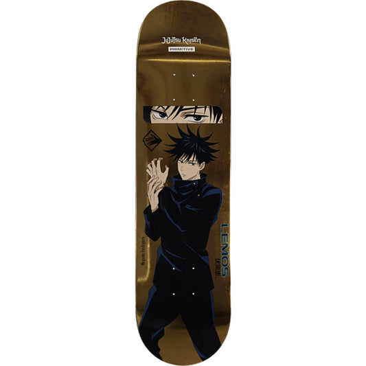 Primitive Skateboard Deck x Jujutsu Kaisen Megumi Tiago Lemos 8.125" Gold Foil