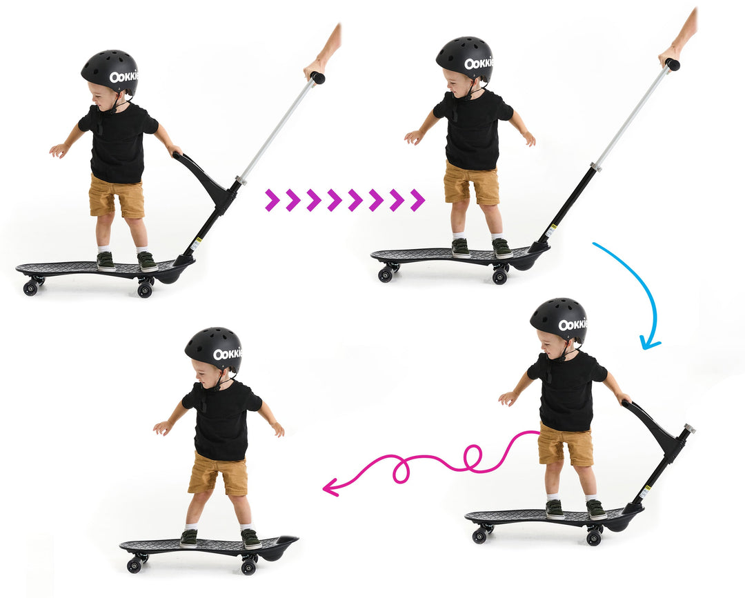 Ookkie Kids Learner Skateboard Trainer Black