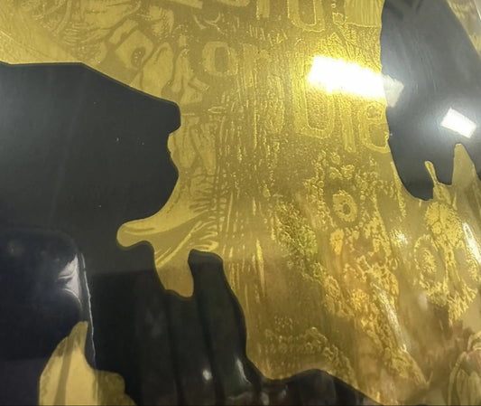 Zero x MISFITS Skateboard Deck Skull Collage Gold 9.25" Shaped Limited Edition