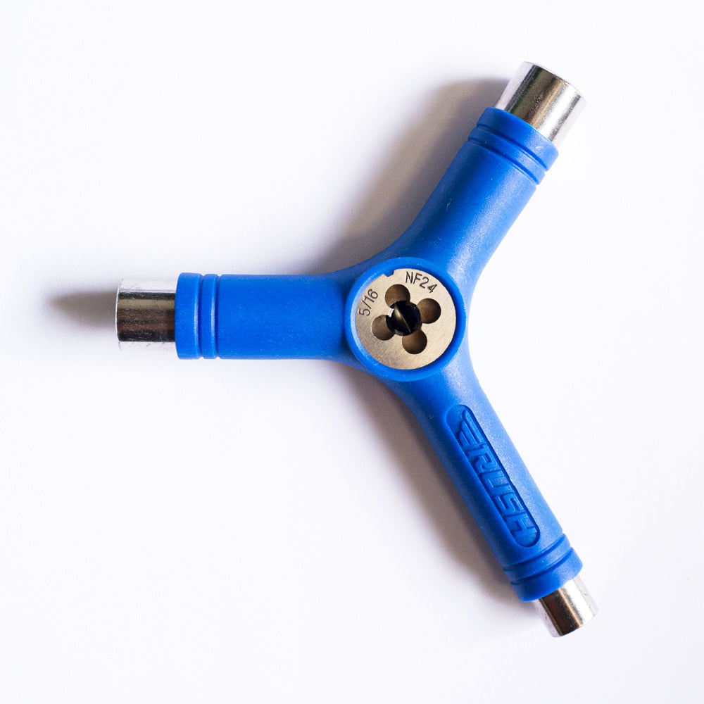 Rush Y Tool Blue W Axle Re Threader Complete Skateboard Skate T Tool