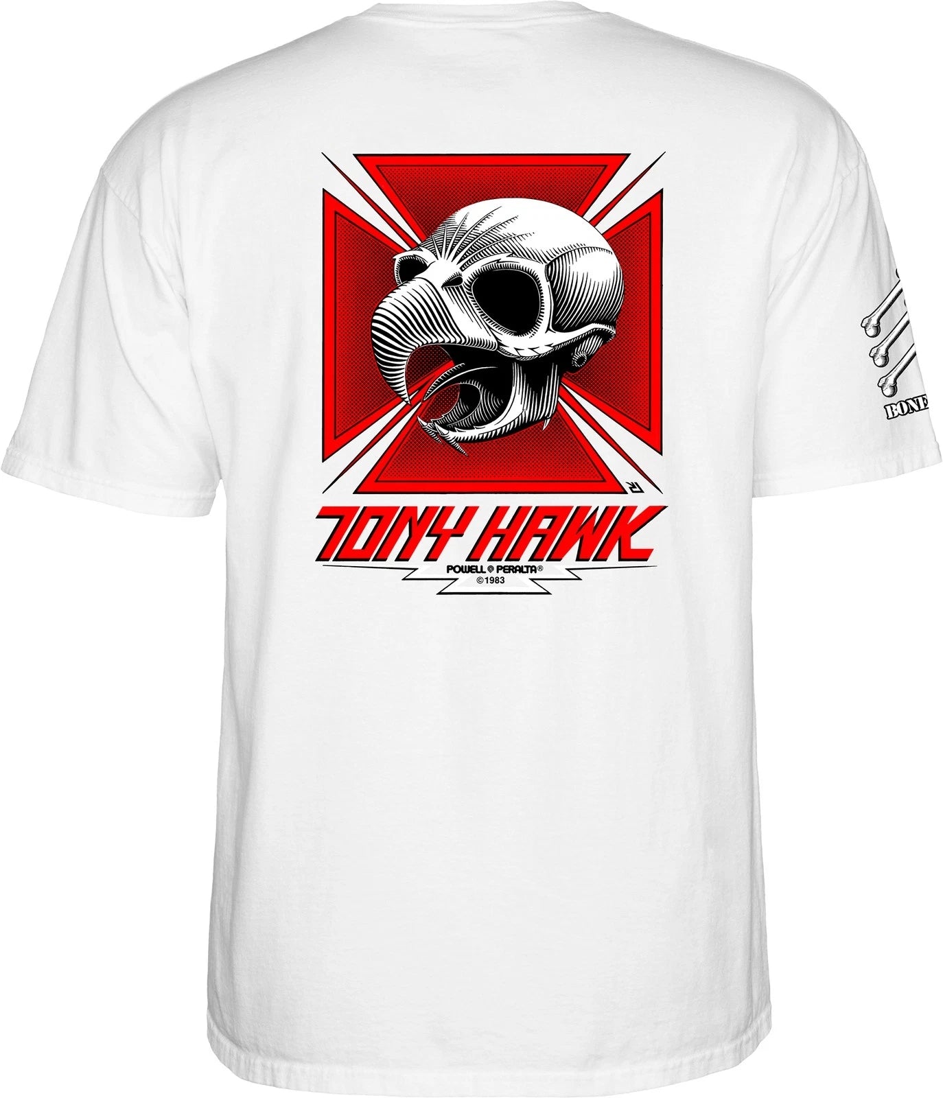 Powell Peralta Tee Tony Hawk White Bones Brigade Reissue T-Shirt