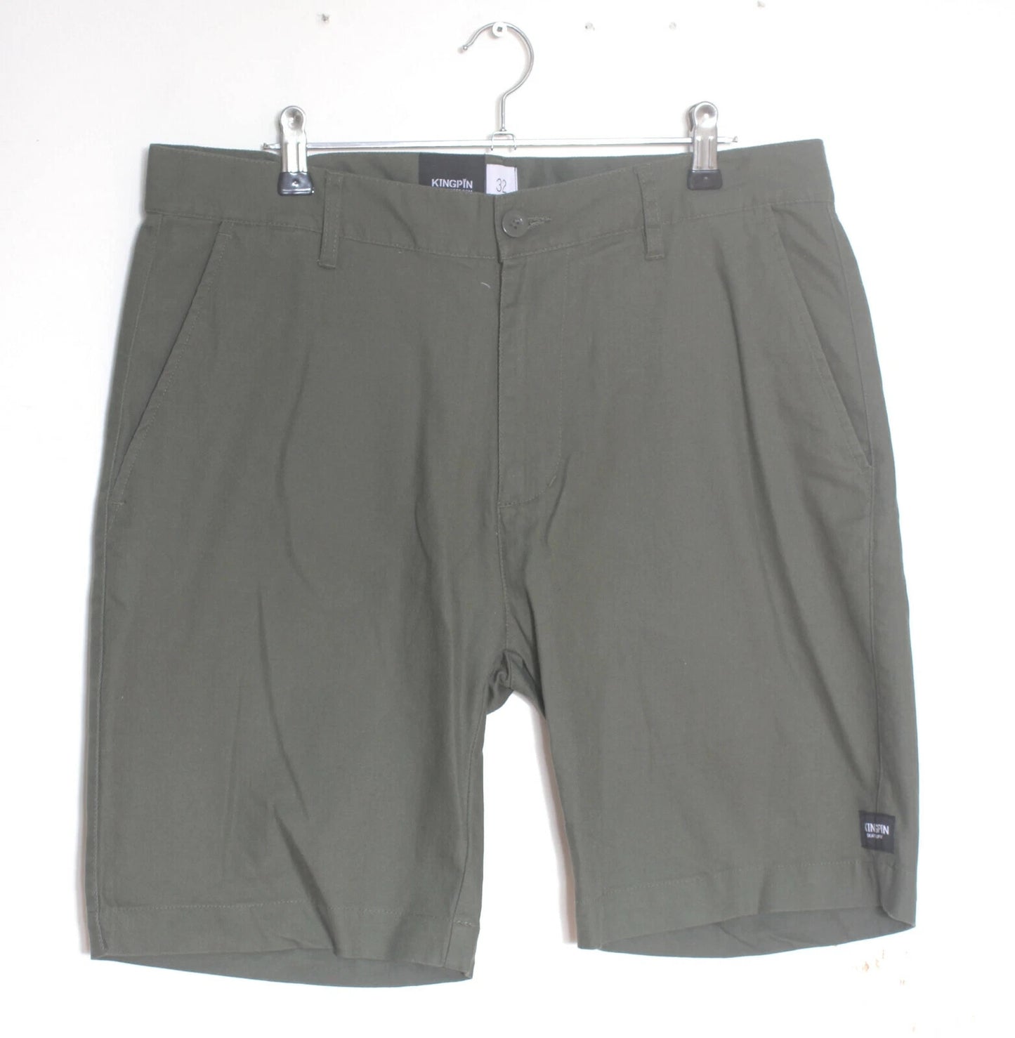 Kingpin Skate Supply Walk Shorts Olive Heavy Cotton Drill