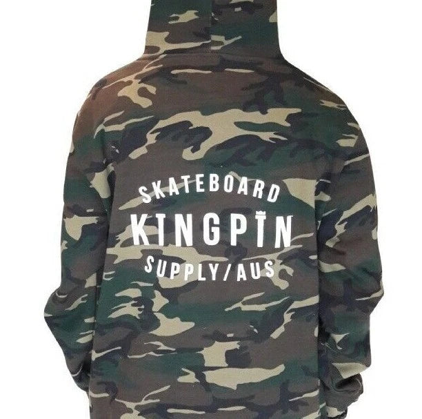 Kingpin Skate Supply Hood Retro Camo Pullover Hoodie