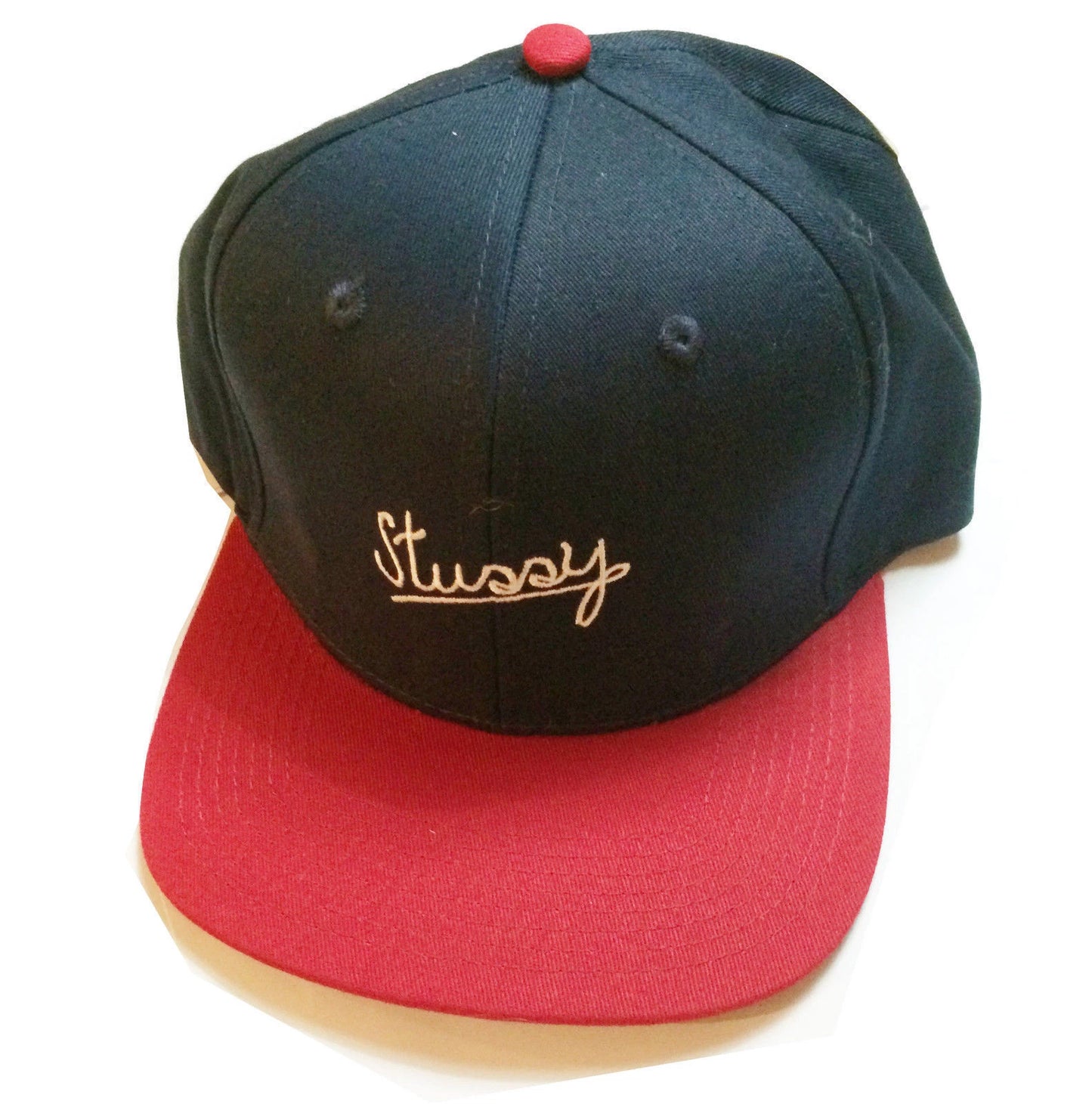 Stussy Script Snapback Cap Navy Red St751010