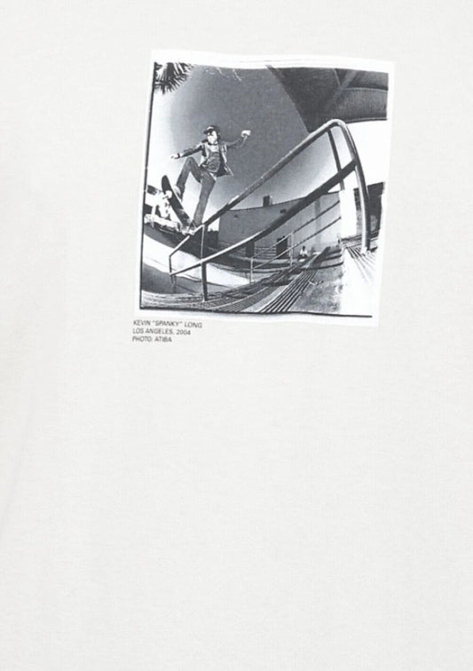 RVCA Baker Photo Kenvin "SPANKY" Long Short Sleeve BONE T-Shirt Tee Ruca