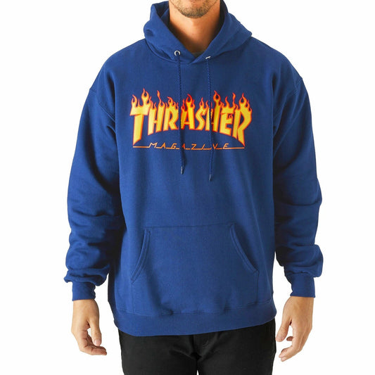 Thrasher Flame Hoodie Royal Blue