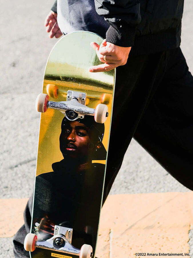 Primitive Skateboard Deck X Tupac Rodriguez Shine Gold 8 38